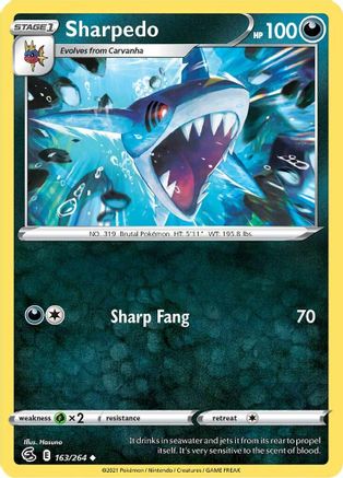 Sharpedo 163 - Reverse Holofoil - Uncommon