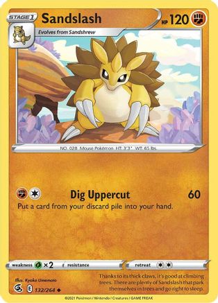 Sandslash 132 - Reverse Holofoil - Uncommon