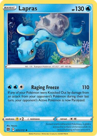Lapras 031 - Reverse Holofoil - Rare