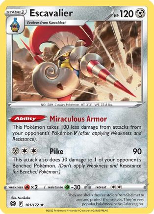 Escavalier 101 - Reverse Holofoil - Rare
