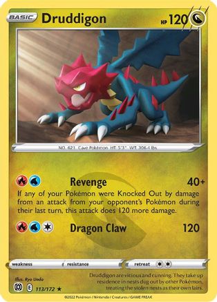 Druddigon 113 - Reverse Holofoil - Rare