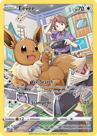 Eevee TG11/TG30 - Holofoil SWSH09 Brilliant Stars Trainer Gallery - Ultra Rare