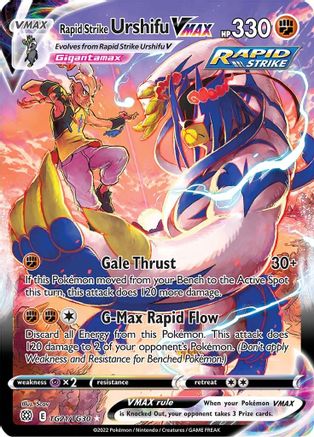 Rapid Strike Urshifu VMAX TG21/TG30 - Holofoil SWSH09 Brilliant Stars Trainer Gallery - Ultra Rare