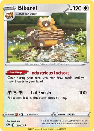 Bibarel - 121/172 - Rare