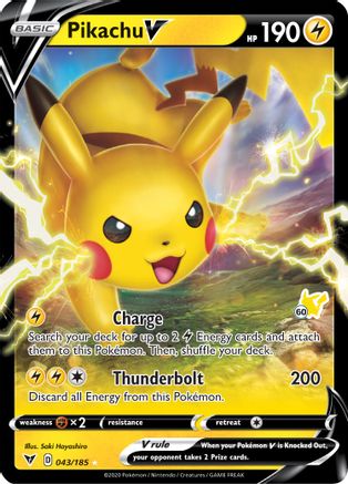 Pikachu V 043/185  - Holofoil Battle Academy 2022 - Holo Rare