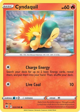Cyndaquil 023 - Reverse Holofoil - Common