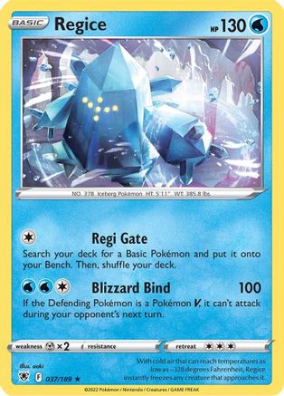 Regice 037 - Reverse Holofoil - Rare