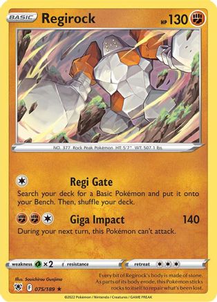 Regirock 075 - Reverse Holofoil - Rare
