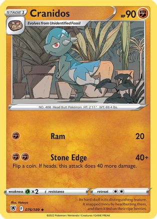 Cranidos 076 - Reverse Holofoil - Uncommon