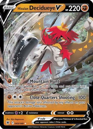 Hisuian Decidueye V 083 - Holofoil - Ultra Rare