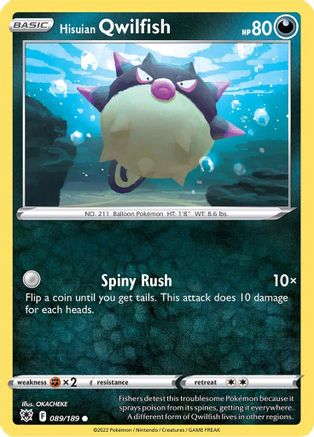 Hisuian Qwilfish (89) (89) 089 - Reverse Holofoil - Common