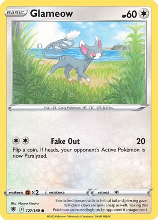 Glameow 127 - Reverse Holofoil - Common
