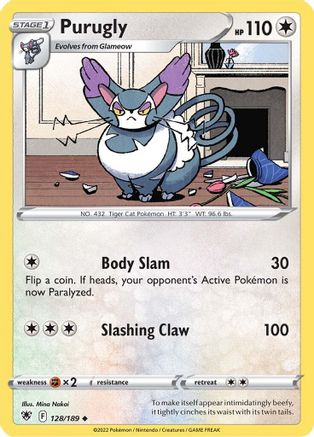 Purugly 128 - Reverse Holofoil - Uncommon