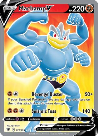 Machamp V (Full Art) 171/189  - Holofoil SWSH10 Astral Radiance - Ultra Rare