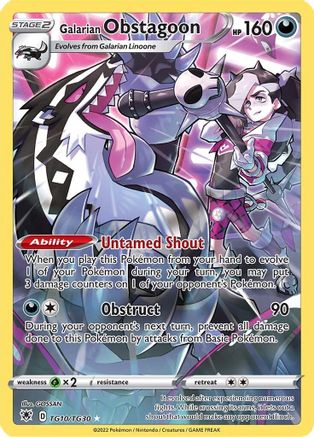 Galarian Obstagoon TG10/TG30  - Holofoil SWSH10 Astral Radiance Trainer Gallery - Ultra Rare