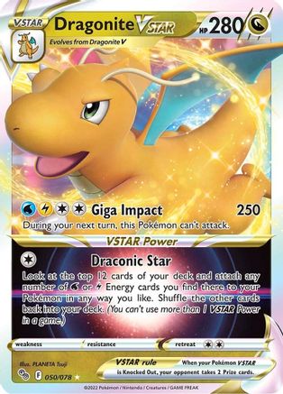 Dragonite VSTAR 050/078  - Holofoil Pokemon GO - Ultra Rare