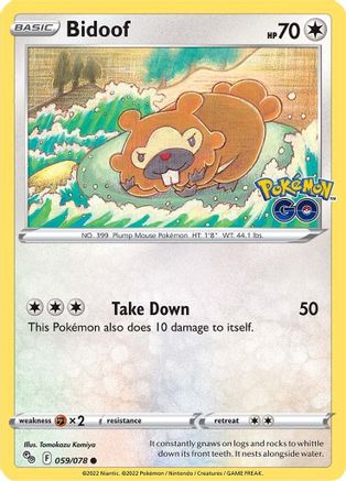 Bidoof 059 - Reverse Holofoil - Common