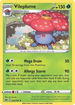 Vileplume 003 - Reverse Holofoil - Holo Rare