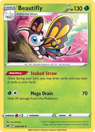 Beautifly 008 - Reverse Holofoil - Holo Rare