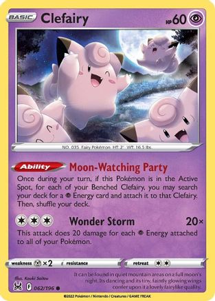 Clefairy 062 - Reverse Holofoil - Common