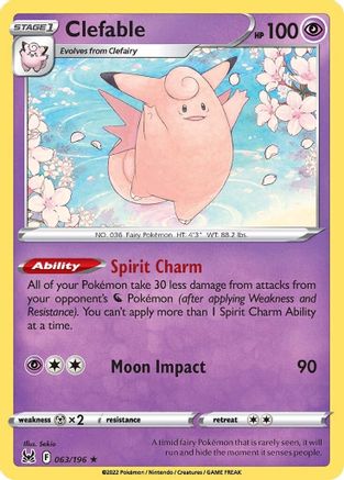 Clefable 063 - Reverse Holofoil - Rare