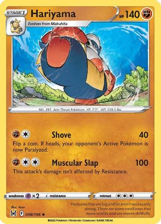 Hariyama 098 - Reverse Holofoil - Uncommon