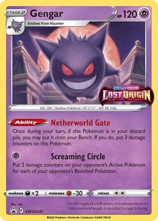 Gengar SWSH241  - Holofoil SWSH Sword & Shield Promo Cards - Promo