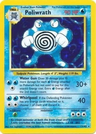 Poliwrath 013/102  - Holofoil Base Set - Holo Rare