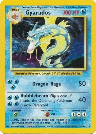 Gyarados 006/102  - Holofoil Base Set - Holo Rare