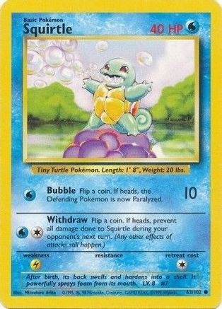 Squirtle 063/102  Base Set - Common