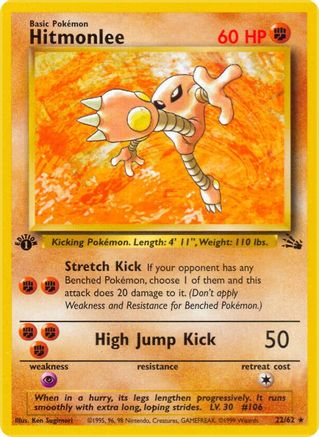 Hitmonlee (22) 022/62 - Unlimited Fossil - Rare
