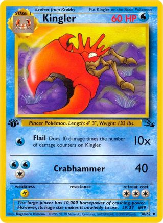 Kingler 038/62 - Unlimited Fossil - Uncommon