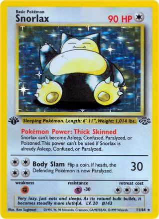 Snorlax (11) 011/64 - Unlimited Holofoil Jungle - Holo Rare