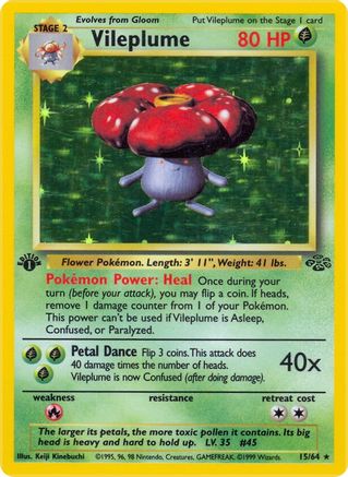 Vileplume (15) 015/64 - Unlimited Holofoil Jungle - Holo Rare