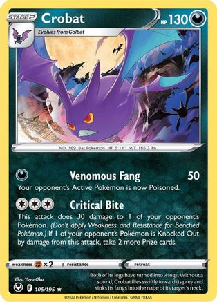 Crobat 105 - Reverse Holofoil - Holo Rare