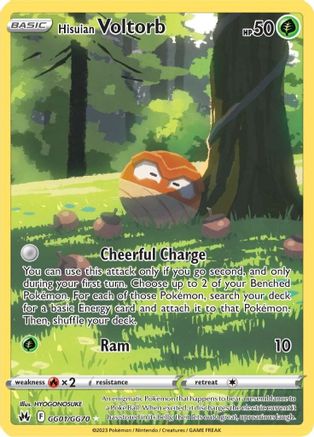 Hisuian Voltorb GG01/GG70 - Holofoil Crown Zenith Galarian Gallery - Ultra Rare