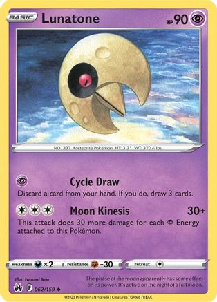 Lunatone 062 - Reverse Holofoil - Uncommon