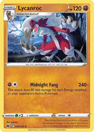 Lycanroc 074 - Rare