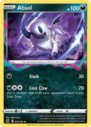 Absol 076 - Reverse Holofoil - Holo Rare