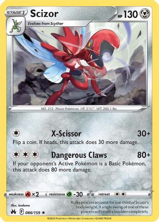 Scizor 086 - Reverse Holofoil - Rare