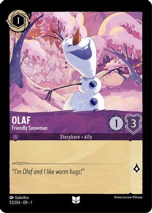 Olaf (Friendly Snowman) - 52/204 - Uncommon (Foil)