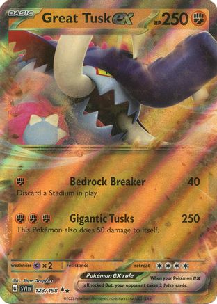 Great Tusk ex 123/198 - HolofoilDouble Rare