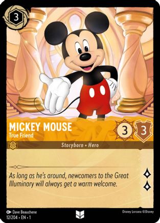 Mickey Mouse (True Friend) - 12/204 - Uncommon