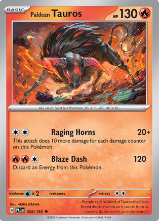 Paldean Tauros 28/193 - Uncommon