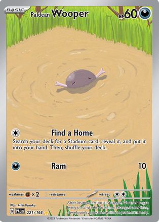 Paldean Wooper 221/193 - Holofoil SV02 Paldea Evolved - Illustration Rare