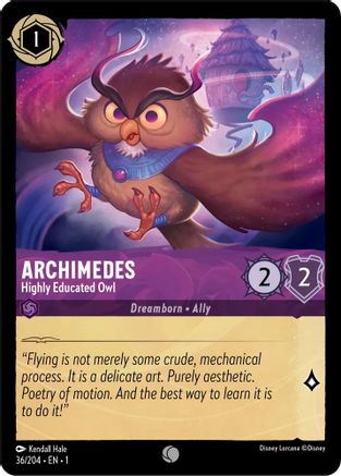 Archimedes (Highly Educated Owl) - 36/204 - Common (Foil)