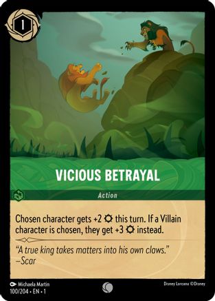 Vicious Betrayal - 100/204 - Common (Foil)