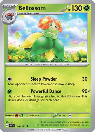 Bellossom 003 - Reverse Holofoil SV03 Obsidian Flames - Uncommon