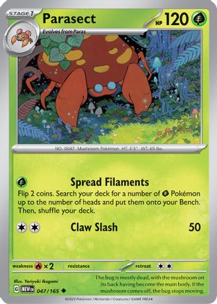 Parasect 047/165 SV Scarlet & Violet 151 - Uncommon