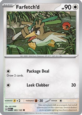 Farfetch'd 083/165 - Reverse Holofoil SV Scarlet & Violet 151 - Common